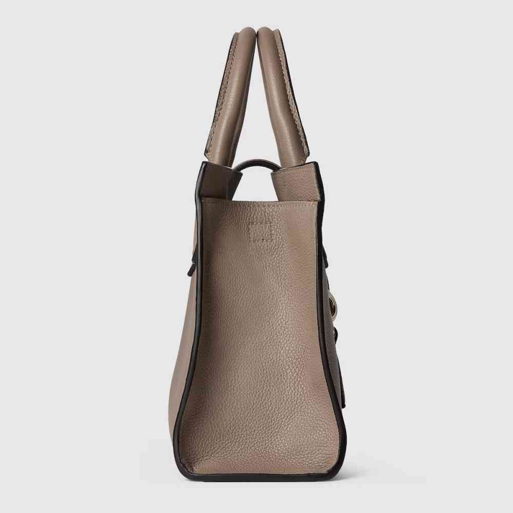 Gucci Hook Closure Beige Tote Bag-3