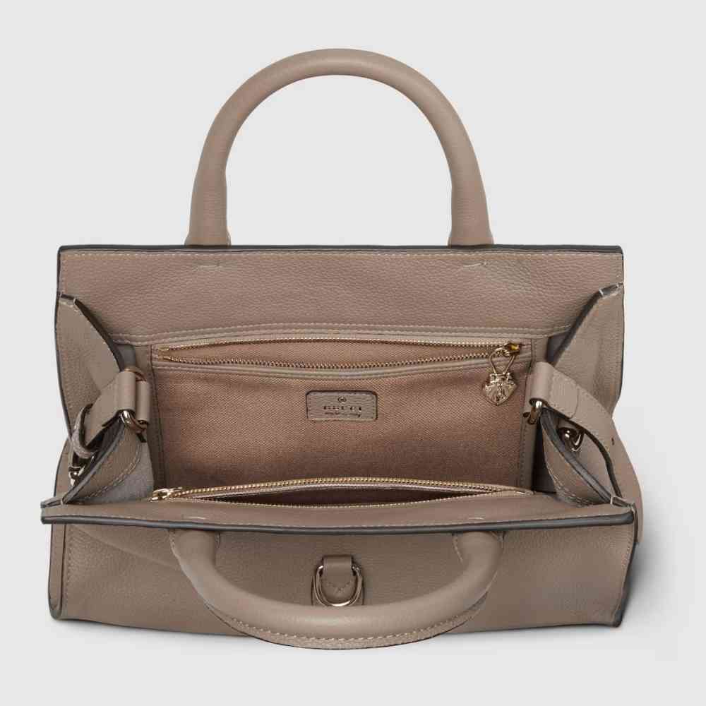 Gucci Hook Closure Beige Tote Bag-2