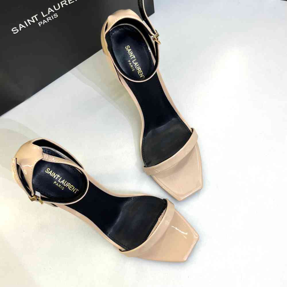 Ysl Opyum Cream Heel Sandals-thumb-3