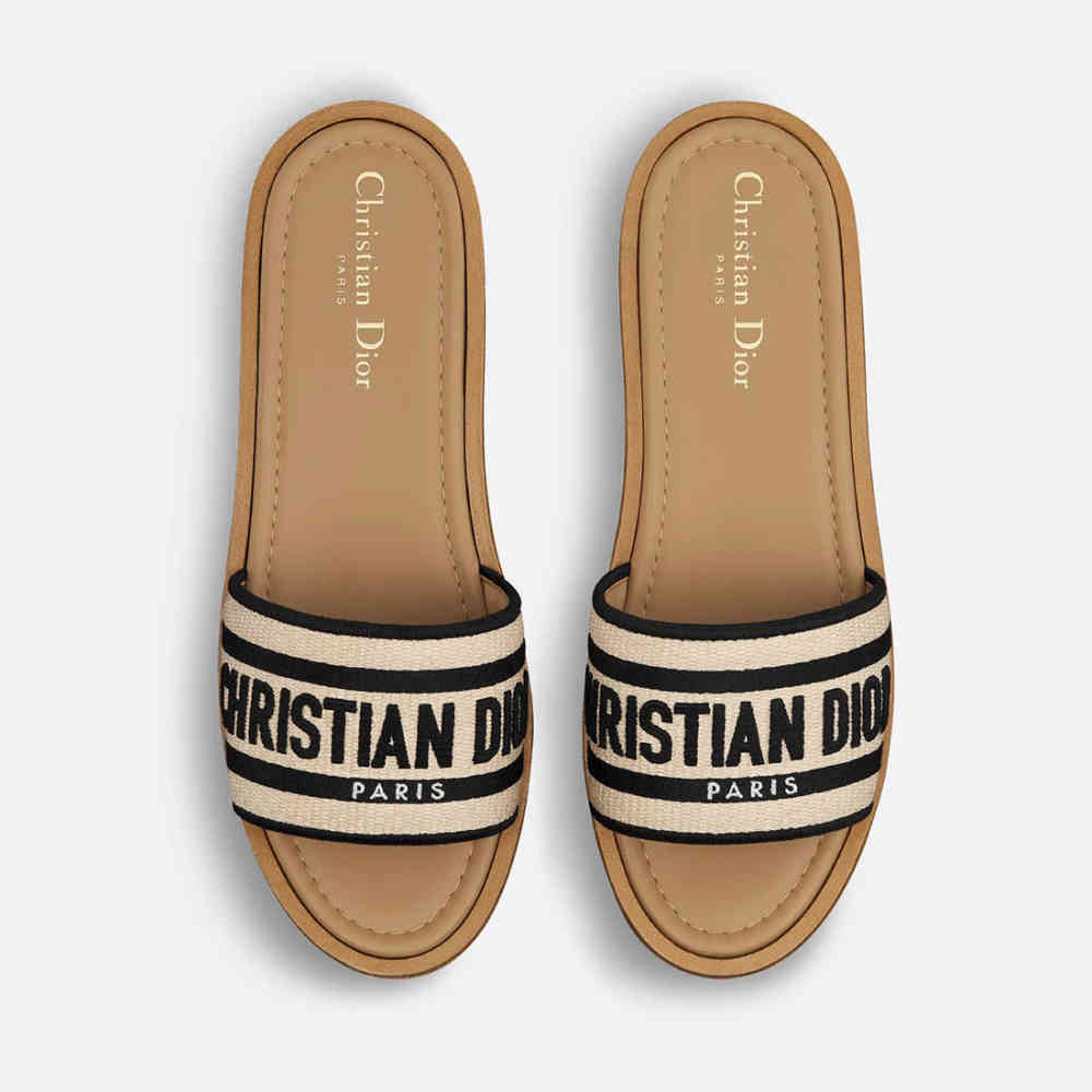 Christian Dior Dway Brown Platform Slide-thumb-2