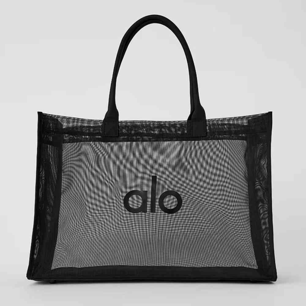 Black Alo Sheer White Tote Bag
