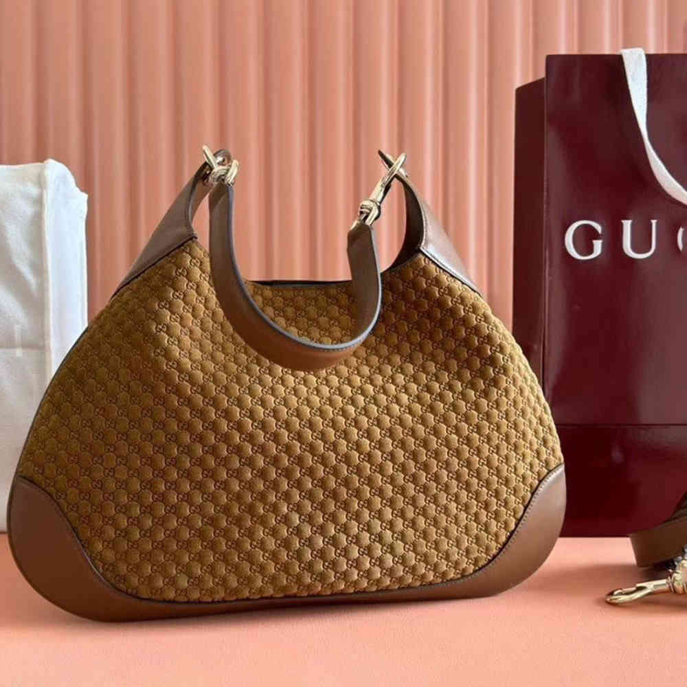 Brown Gucci Hobo Black Shoulder Bag