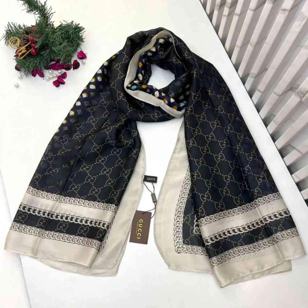 Louis Vuitton Premium Quality Black Silk Stole-thumb-0