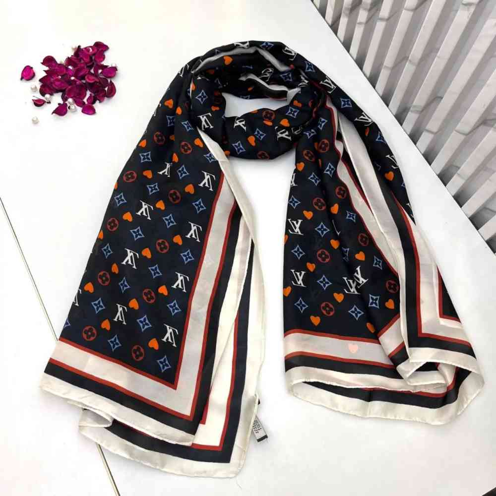 Louis Vuitton Premium Quality Black Silk Stole-thumb-0