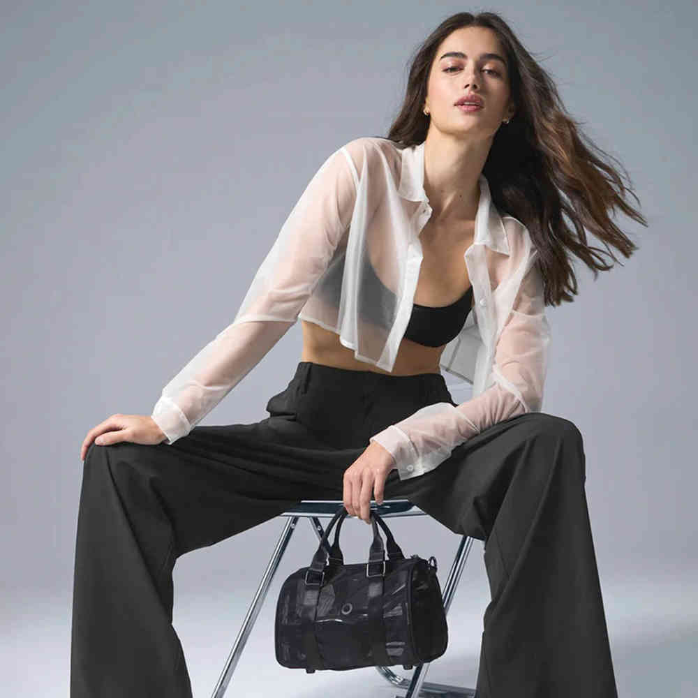 Alo Mini Sheer Black Mini sheer duffel bag-2