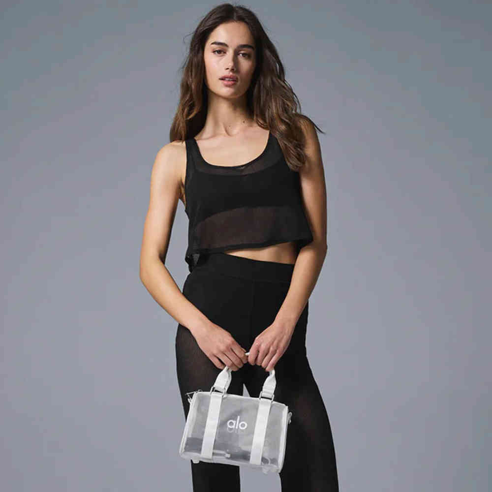 Alo Mini Sheer White Mini sheer duffel bag-2