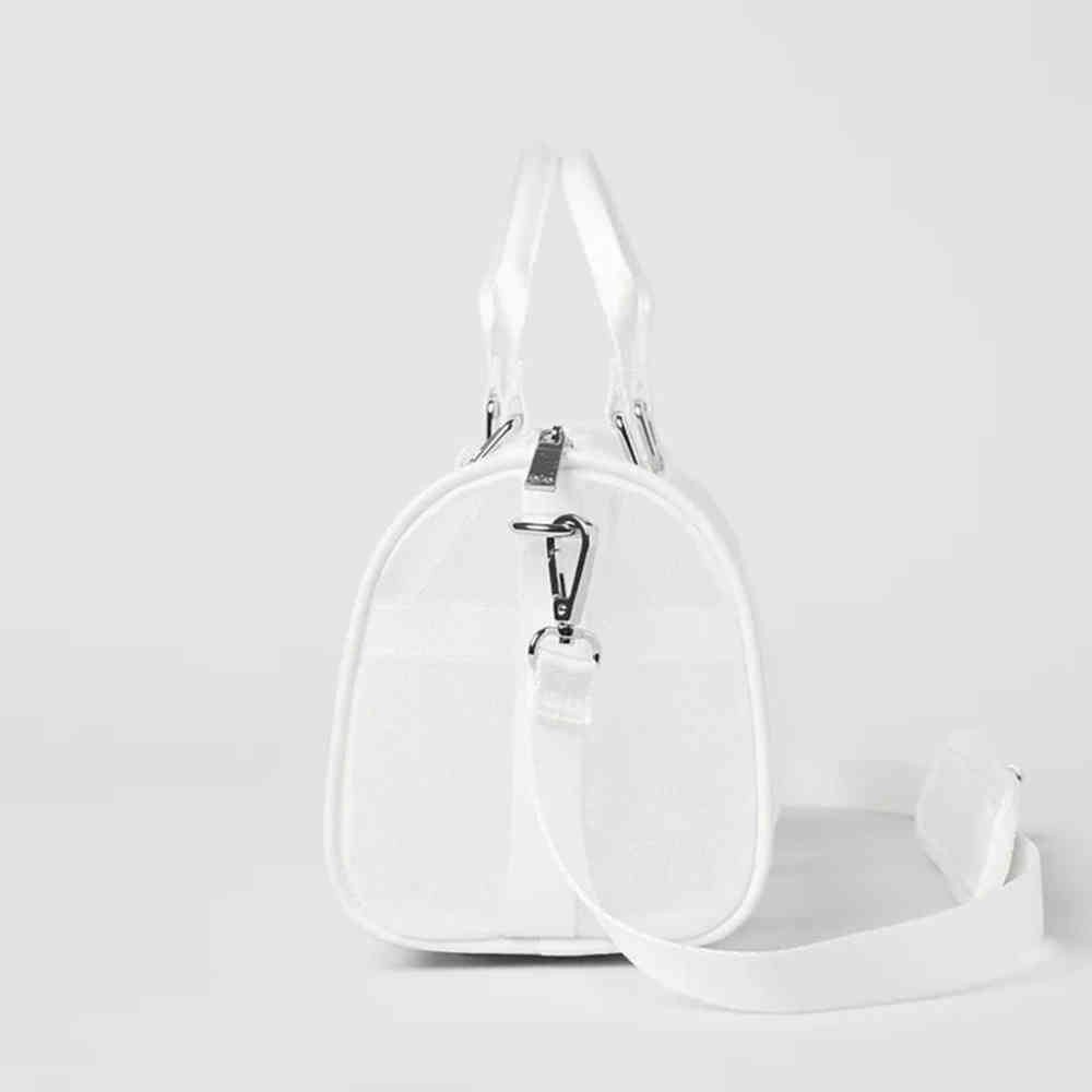 Alo Mini Sheer White Mini sheer duffel bag-1