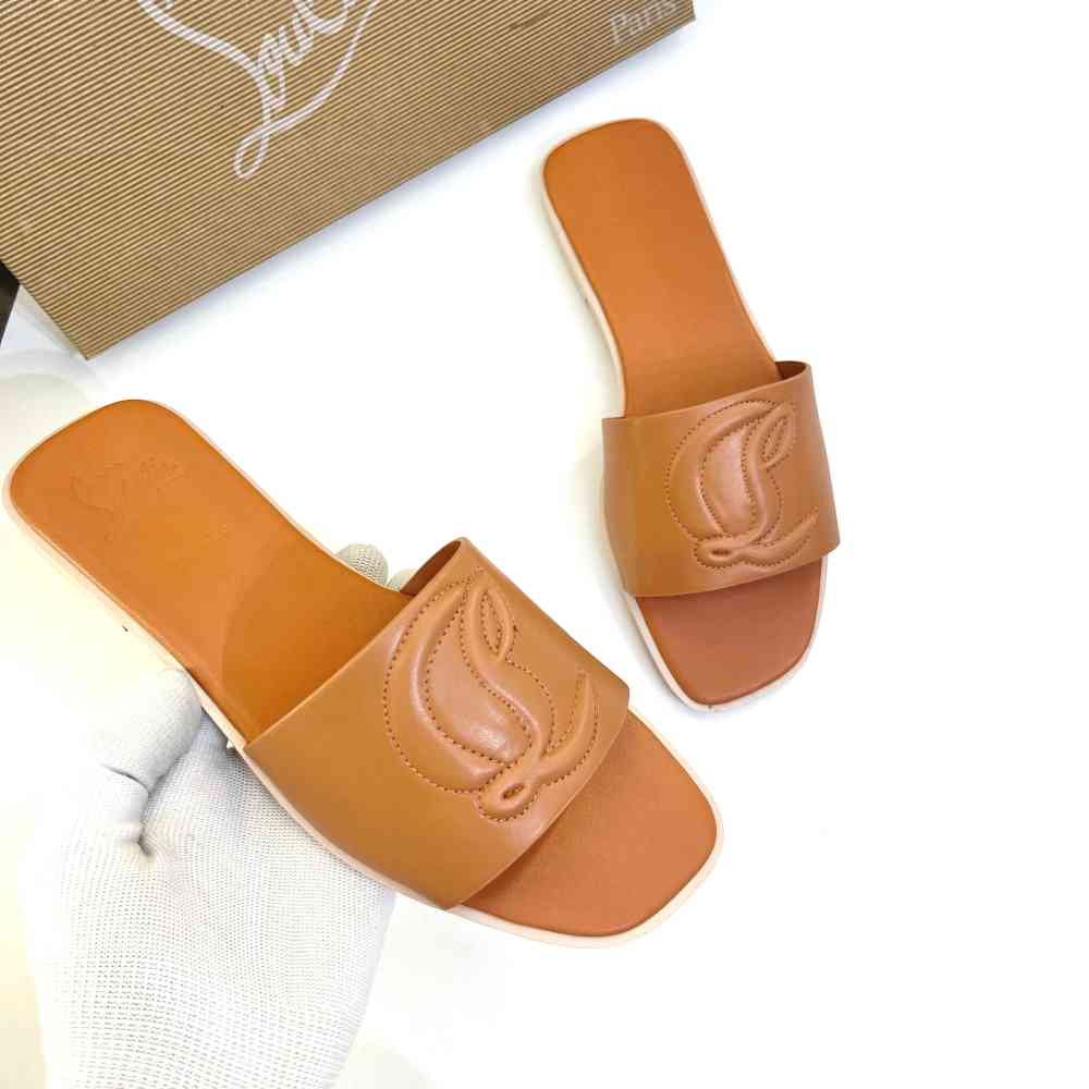 Christian Loubutin Brown Mules Flat-1