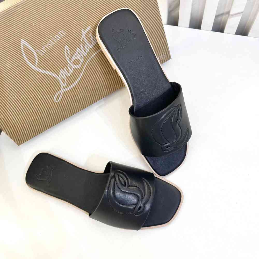 Christian Loubutin Black Mules Flat-1