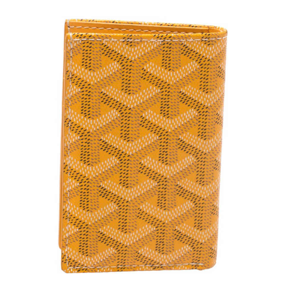 Goyard Saint-Pierre Yellow Pocket Organiser Wallet-thumb-2