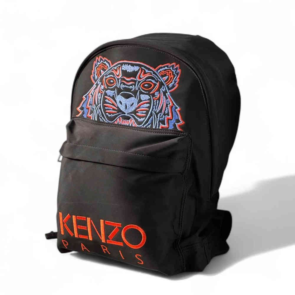 Black & Orange Kenzo Tiger Black & Golden Premium Backpack