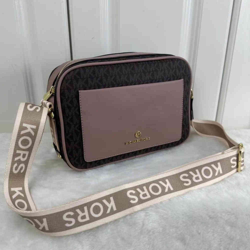 Beige Michael Kors Maeve Black Crossbody Sling Bag