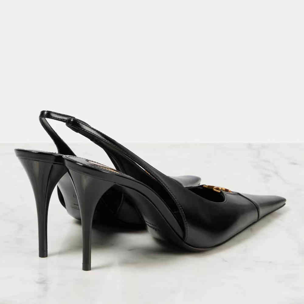 Saint Laurent Babylone Breteuil Slingback Pumps-thumb-3