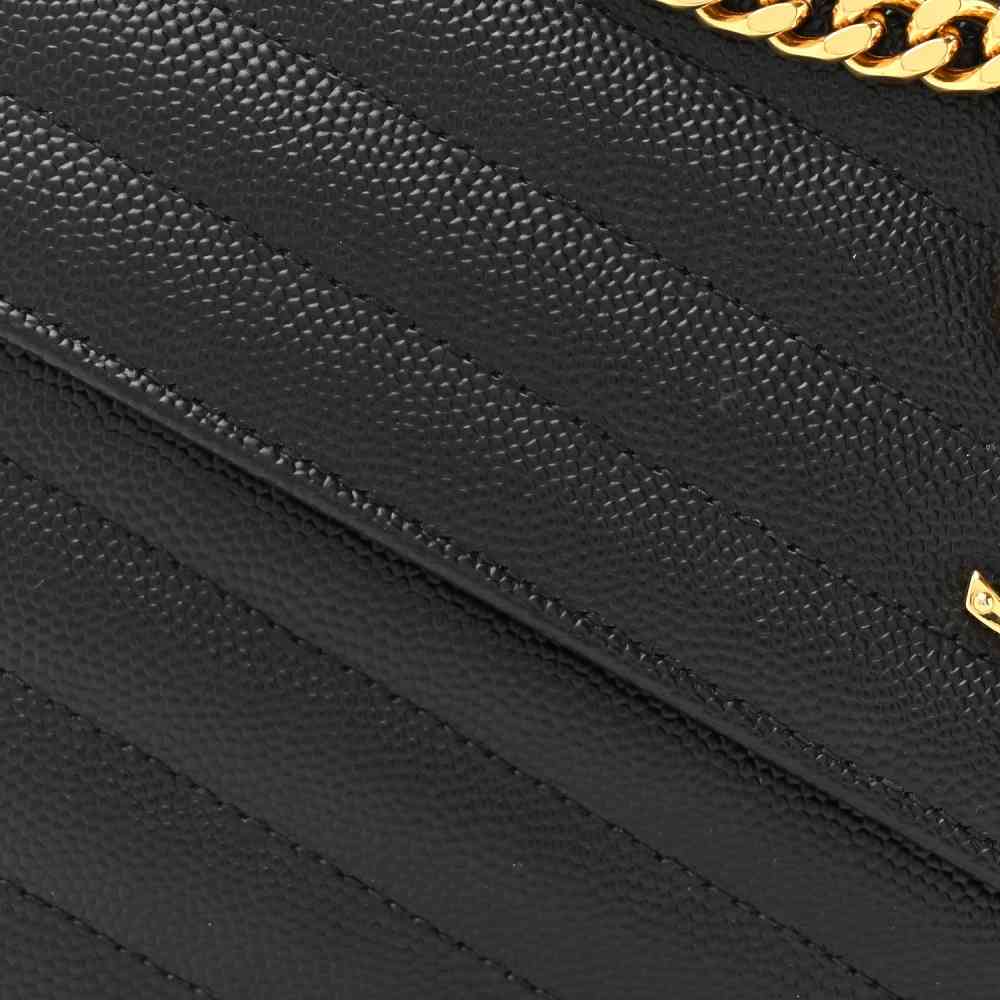 YSL Envelope Style Black Sling Bag-6