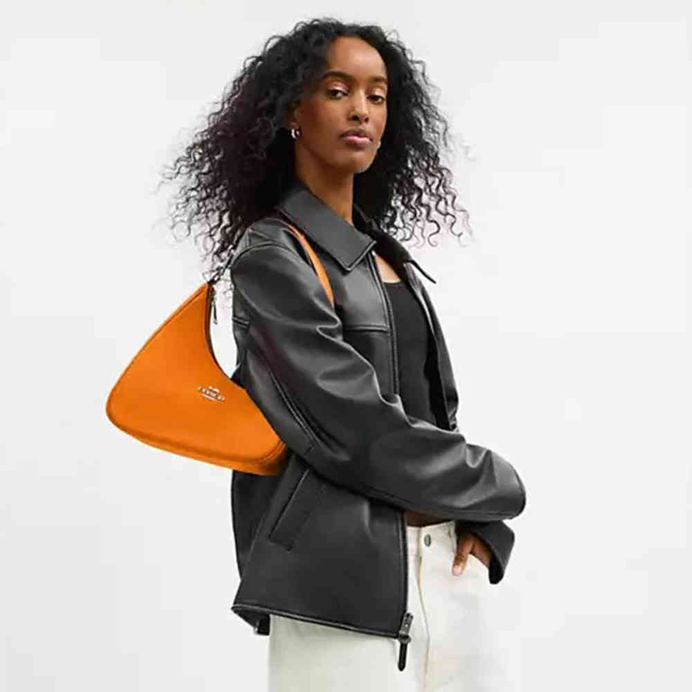 Coach Teri Twisted Orange Shoulder Bag-4