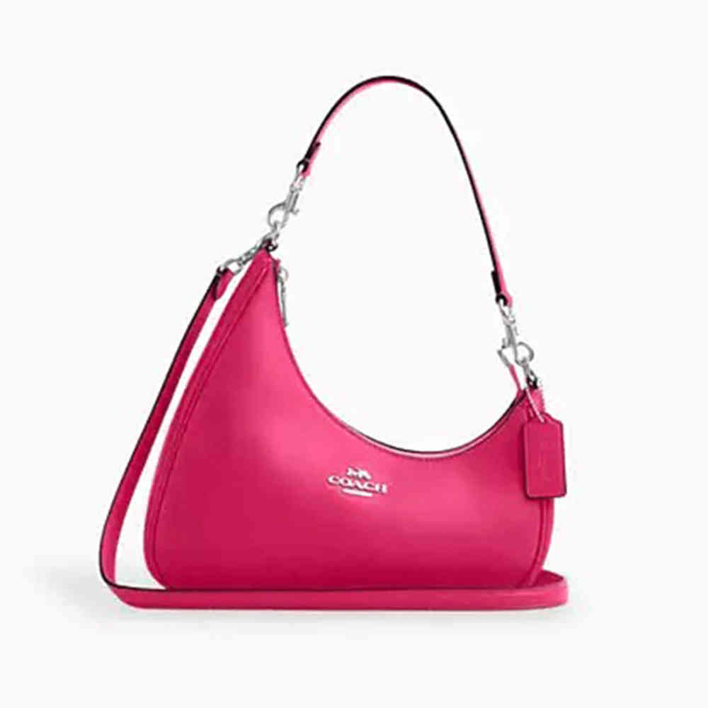 Pink Coach Teri Twisted Black Shoulder Bag