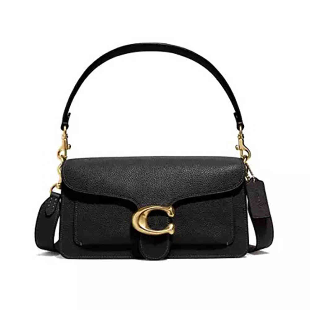 Black Coach Georgie in Blocked Wine Signature Canvas Shoulder Bag