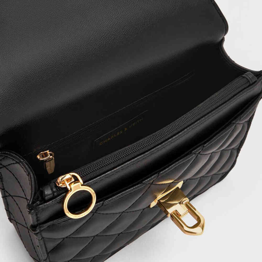 Charles & Keith Cressida Black Sling Bag-3