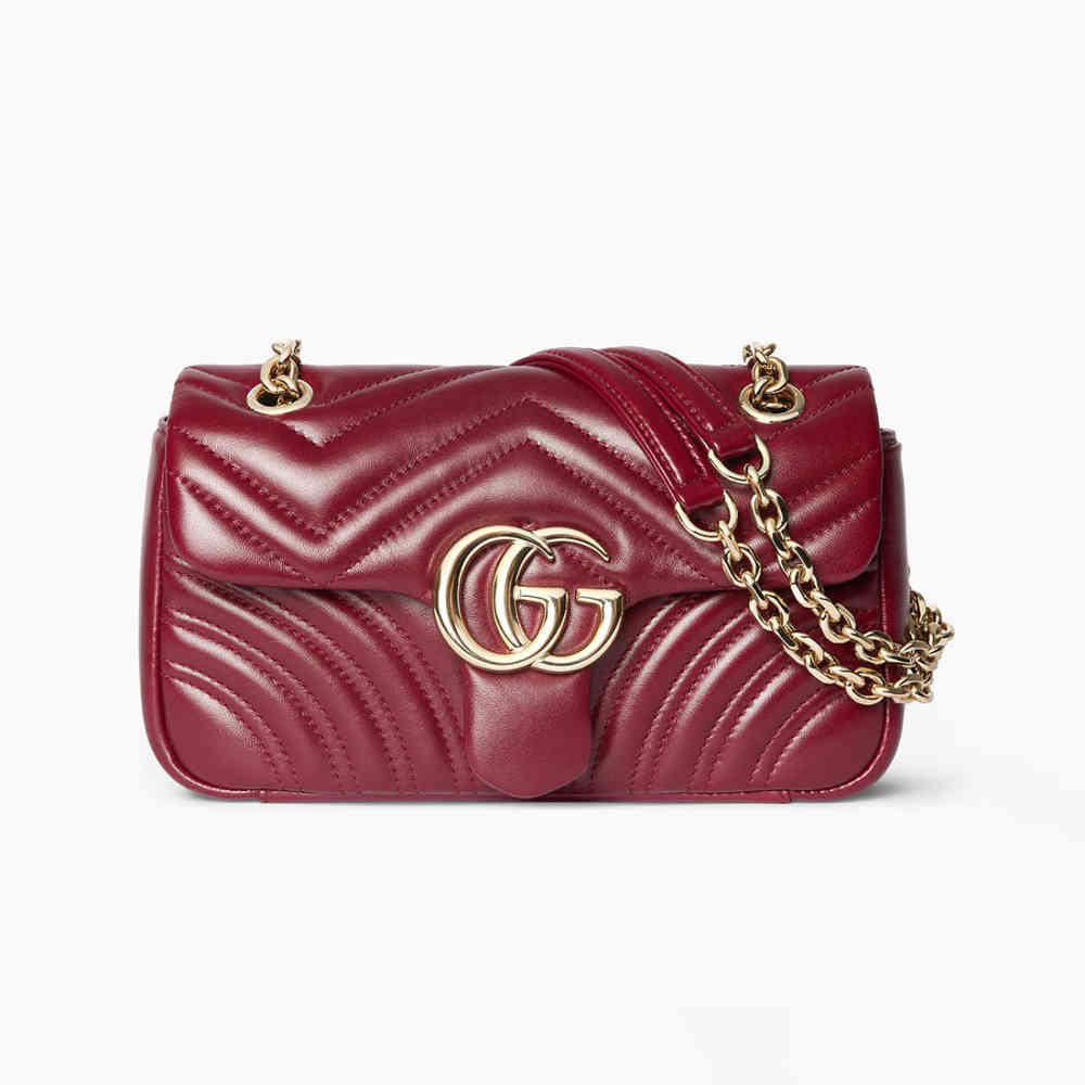 Wine Gucci GG Marmont small Sling bag