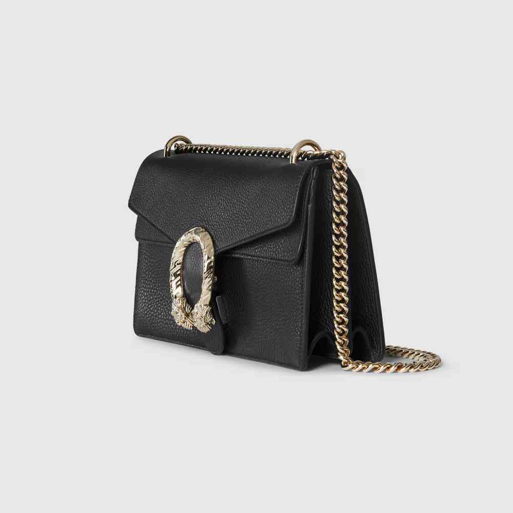 Gucci Crystal Dragon Black Leather Sling Bag-2
