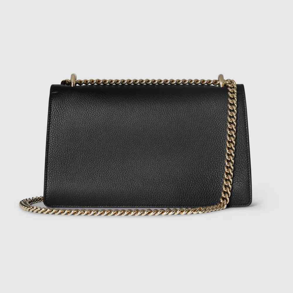 Gucci Crystal Dragon Black Leather Sling Bag-1