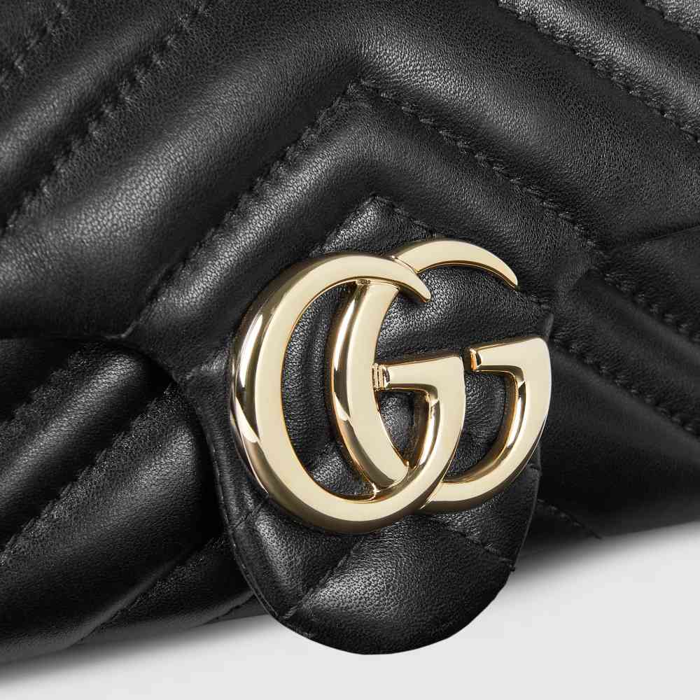 Gucci Matelasse Super Mini GG Black Sling Bag-thumb-4