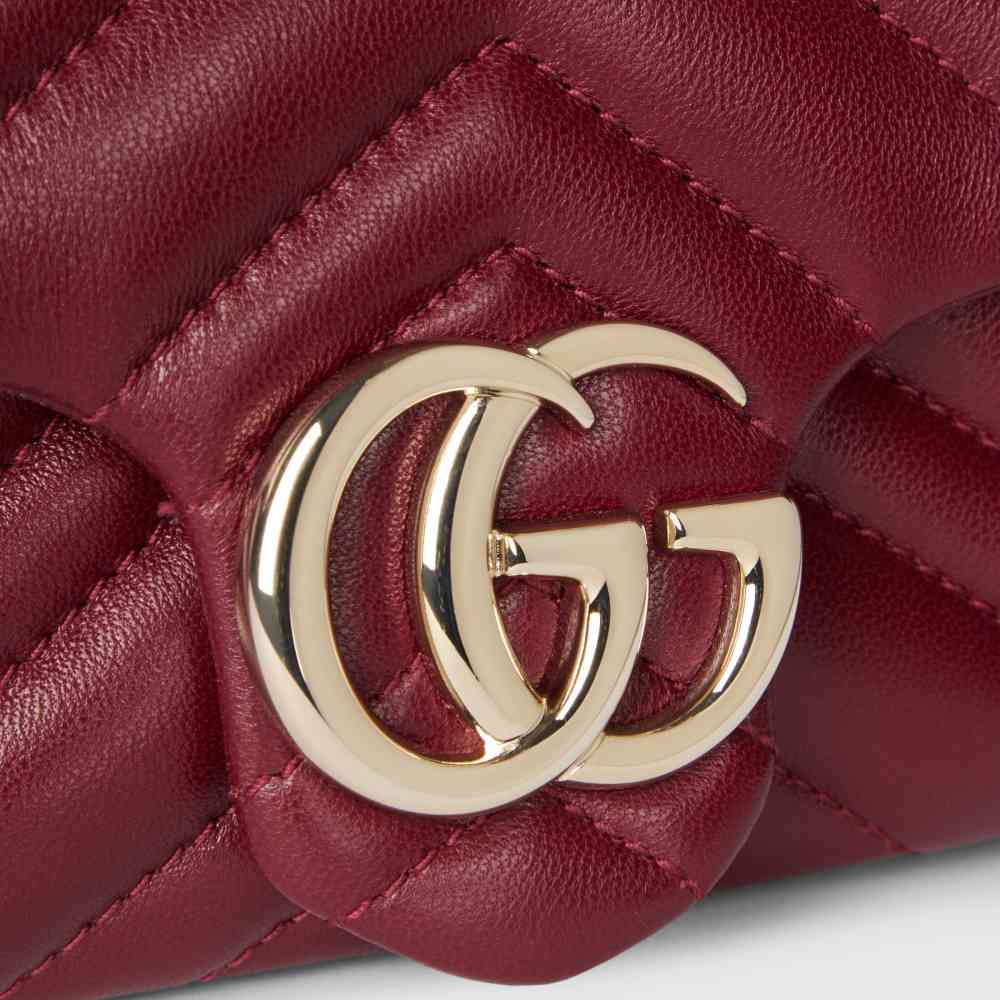 Gucci Matelasse Super Mini GG Wine Sling Bag-thumb-4