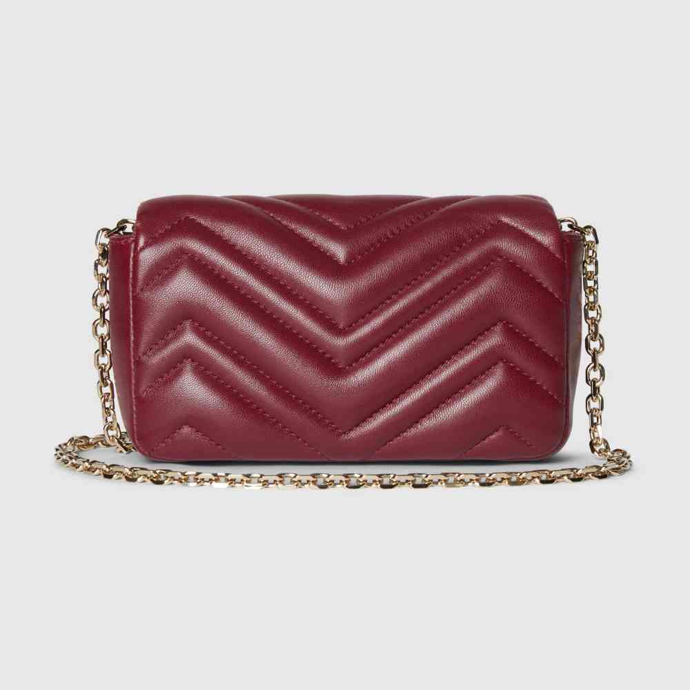 Gucci Matelasse Super Mini GG Wine Sling Bag-thumb-2