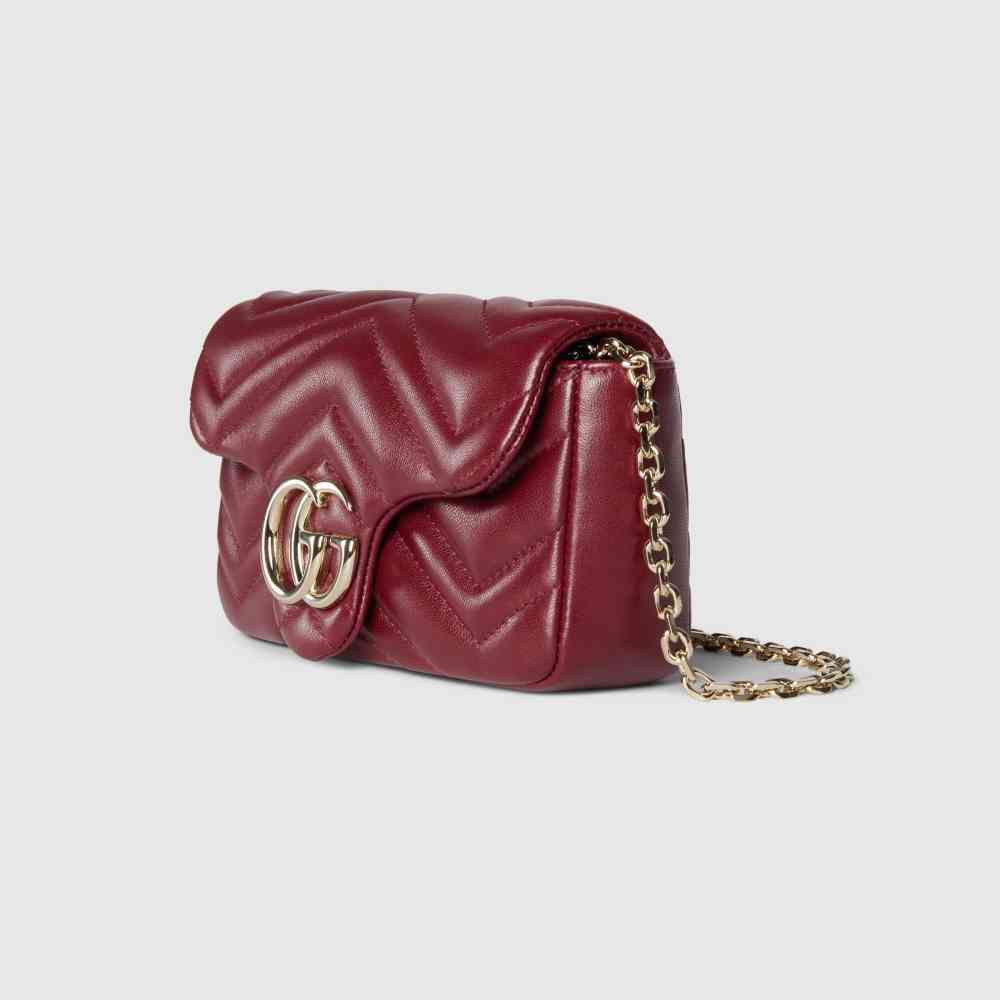 Gucci Matelasse Super Mini GG Wine Sling Bag-thumb-1