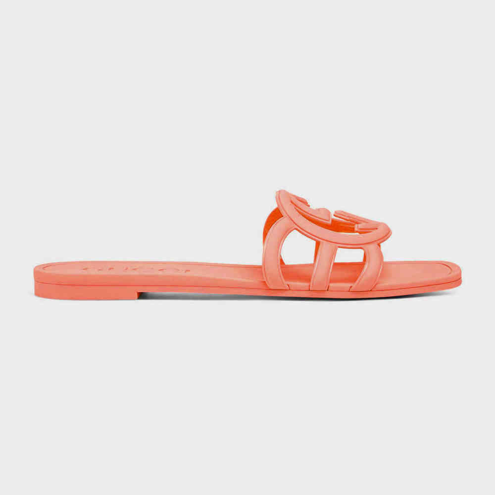 Gucci Orange Women's Interlocking G slide sandal-thumb-0