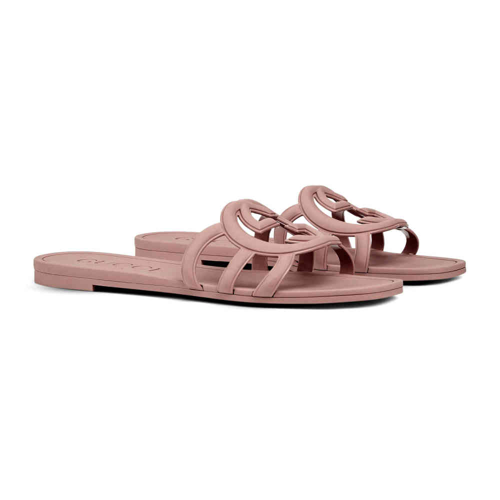 Gucci Beige Women's Interlocking G slide sandal-thumb-1