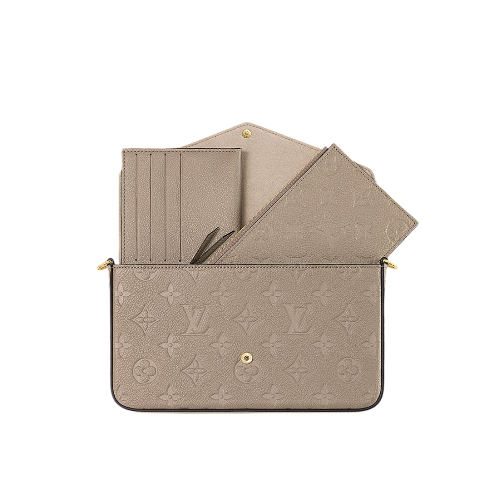 Louis Vuitton Felicie Beige Sling Bag-3