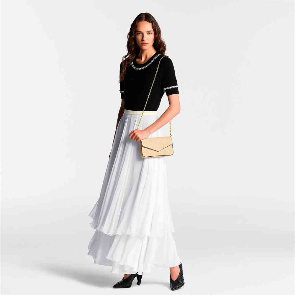 Louis Vuitton Felicie Pink Sling Bag-7
