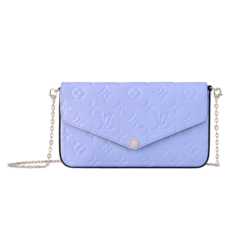 Blue Louis Vuitton Felicie White Sling Bag