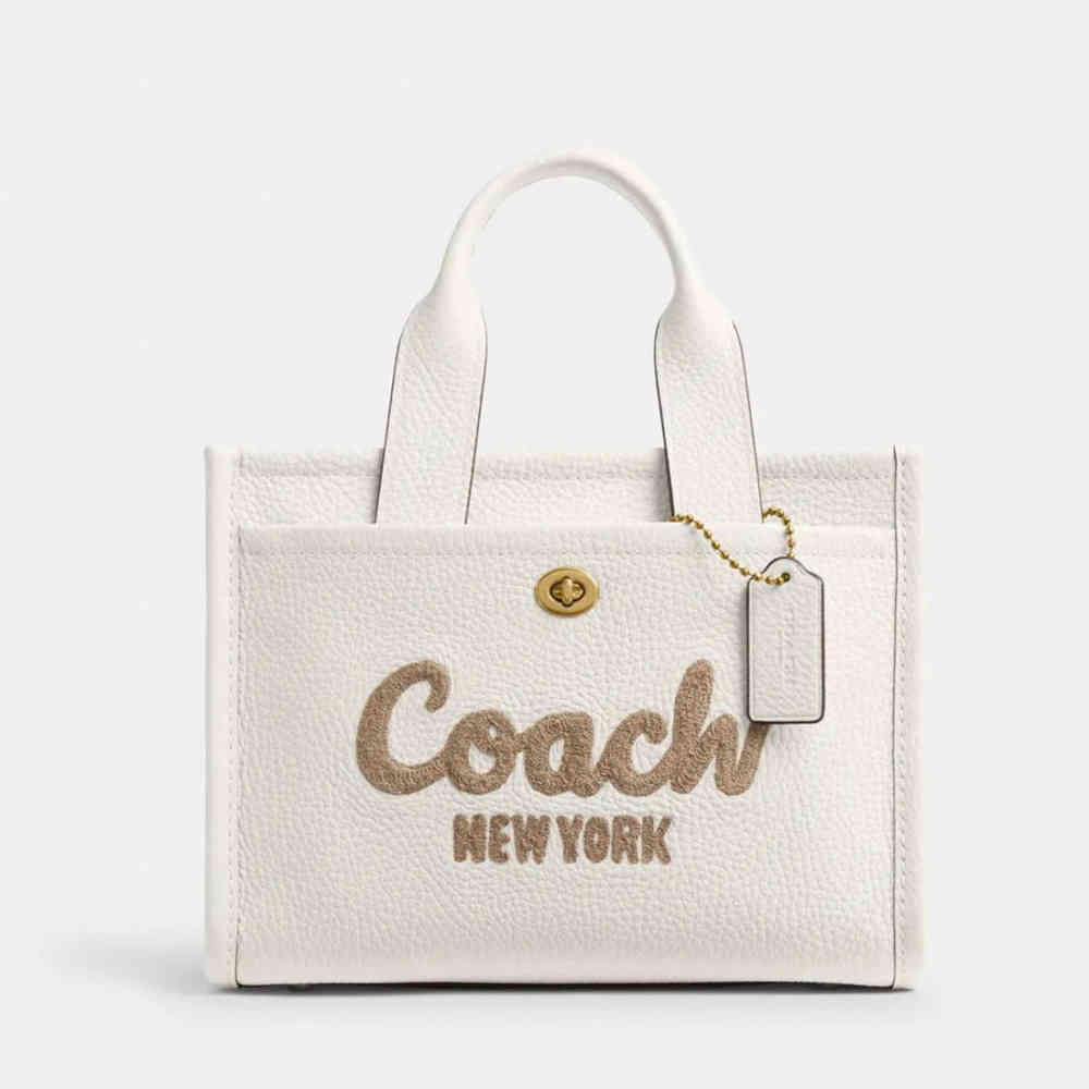 White Coach Cargo 26 Brown Tote Bag