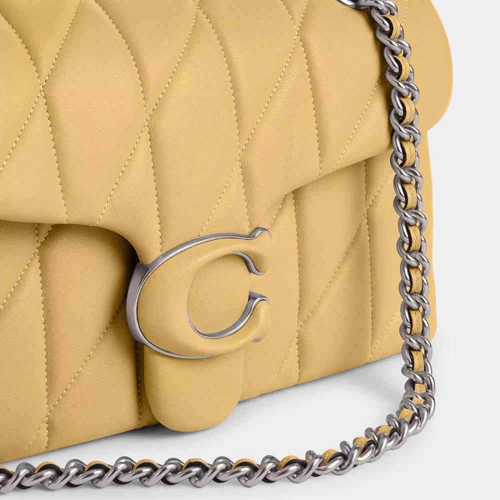 Coach Tabby 26 With Pillow Quilting Yellow Sling Bag-thumb-4