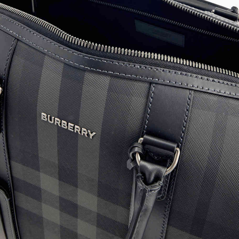 Burberry Boston Black Duffle Bag-thumb-3