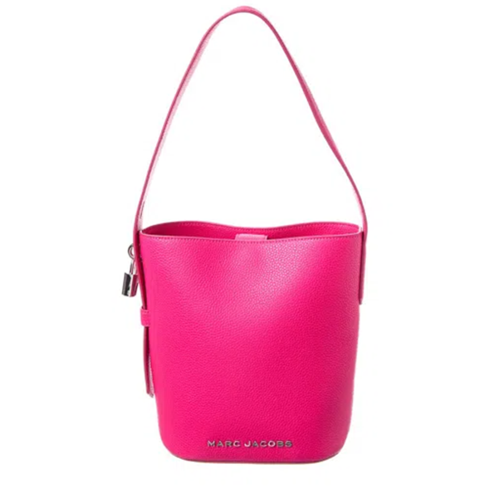 Pink Marc Jacobs Brown Leather Bucket Bag