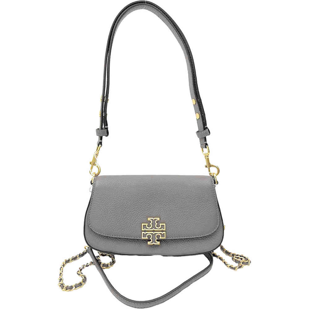 Tory Burch Britten Convertible Grey Crossbody Bag-4