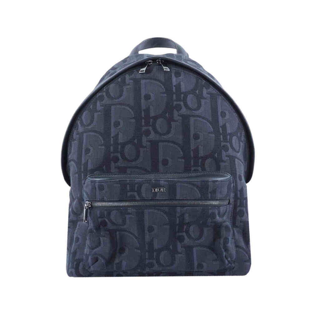 Black Dior Cream Premium Saddle Bag