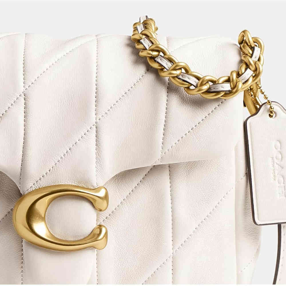Coach Time Square Tabby White Sling Bag-thumb-1