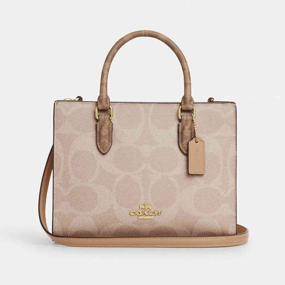 Cream Coach Maggie Beige Tote Bag