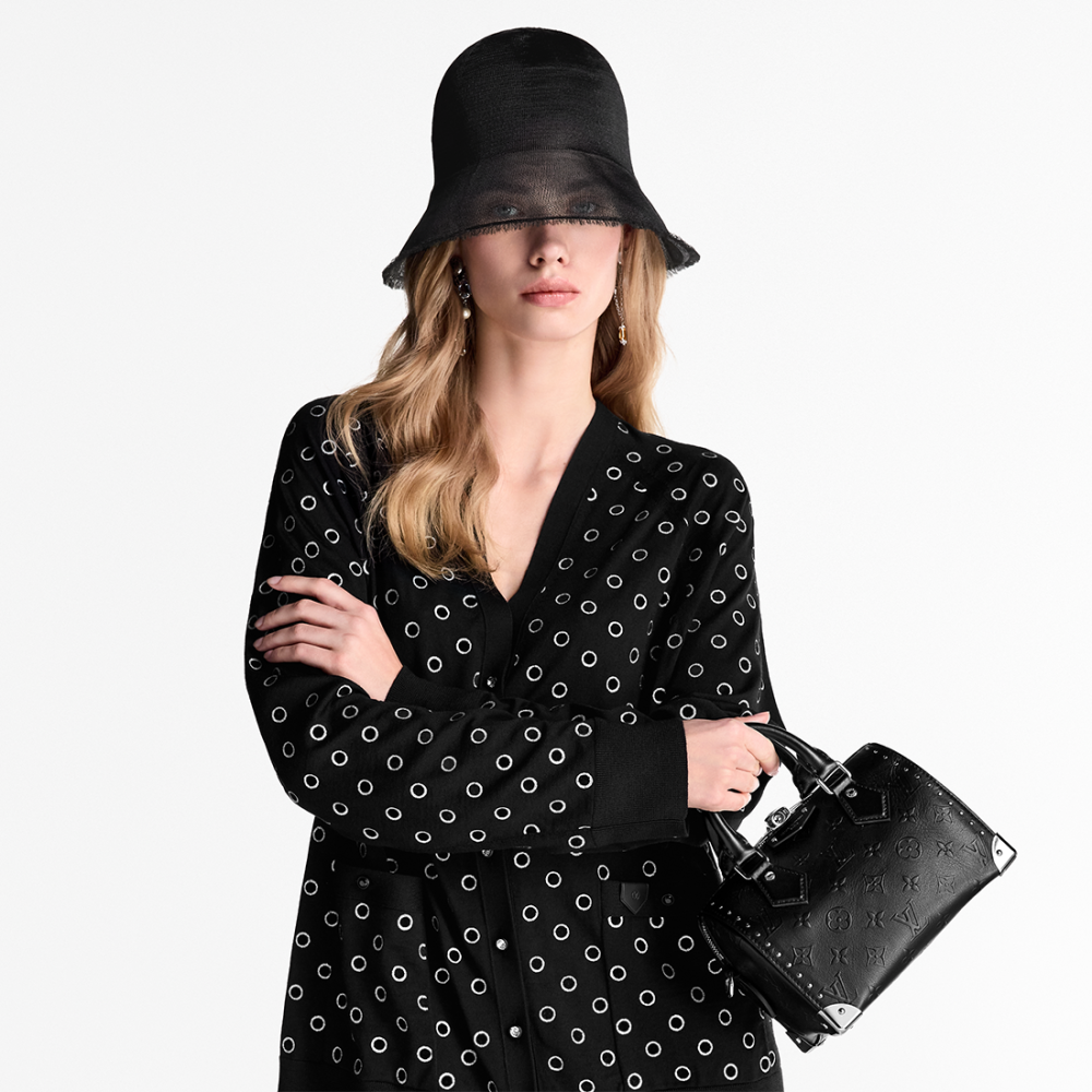 Louis Vuitton Embossed Black Cruise Handbag-6