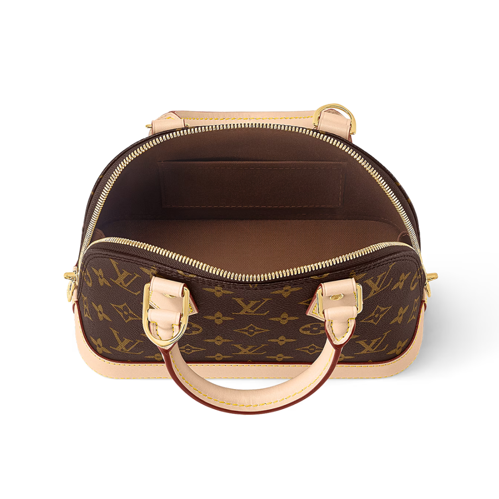 Louis Vuitton Alma Brown & Cream Handbag-thumb-2