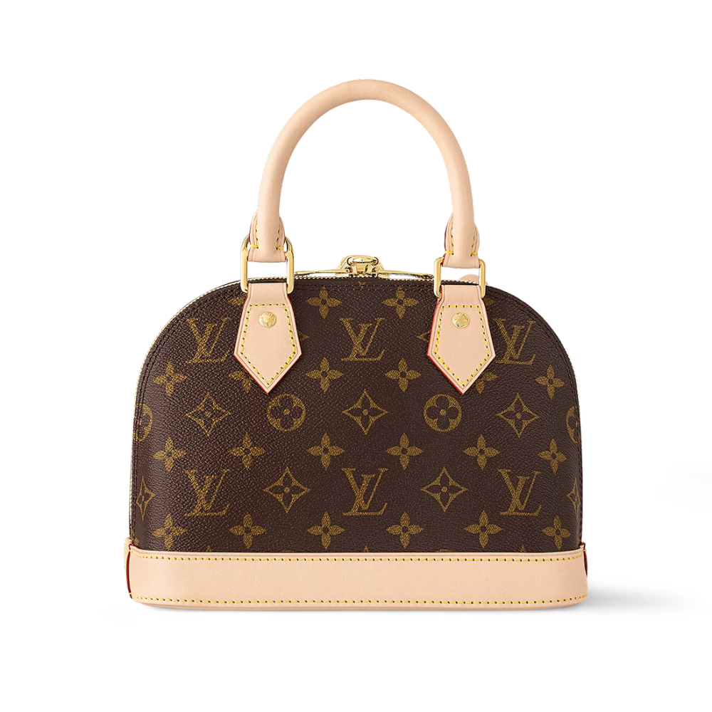 Louis Vuitton Alma Brown & Cream Handbag-thumb-1