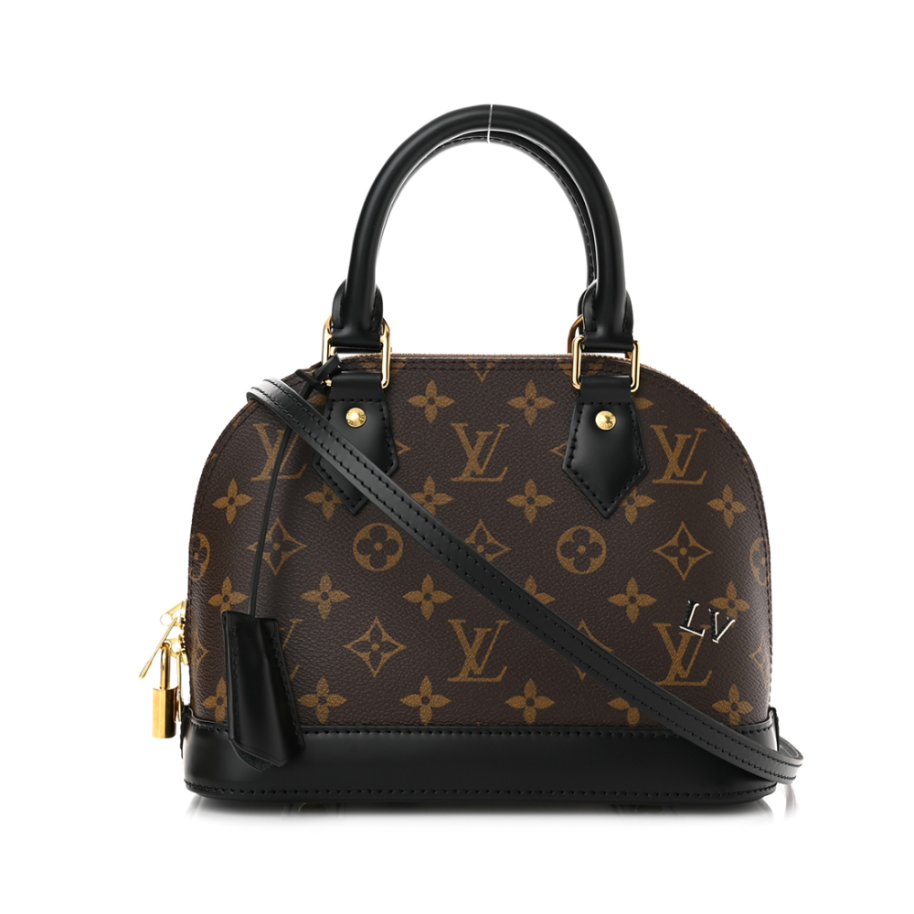 Louis Vuitton Alma Brown & Black Handbag-thumb-0
