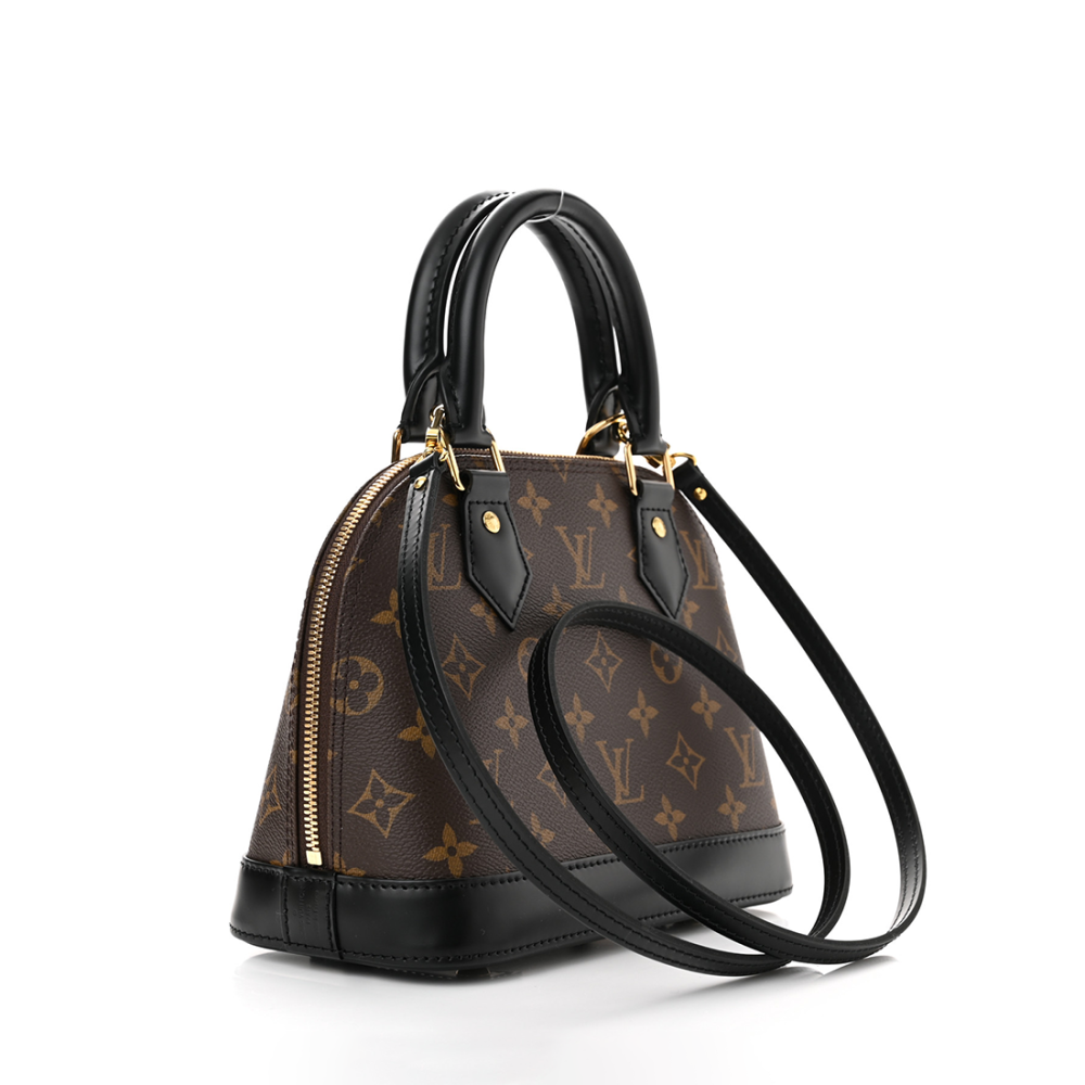 Louis Vuitton Alma Brown & Black Handbag-thumb-1