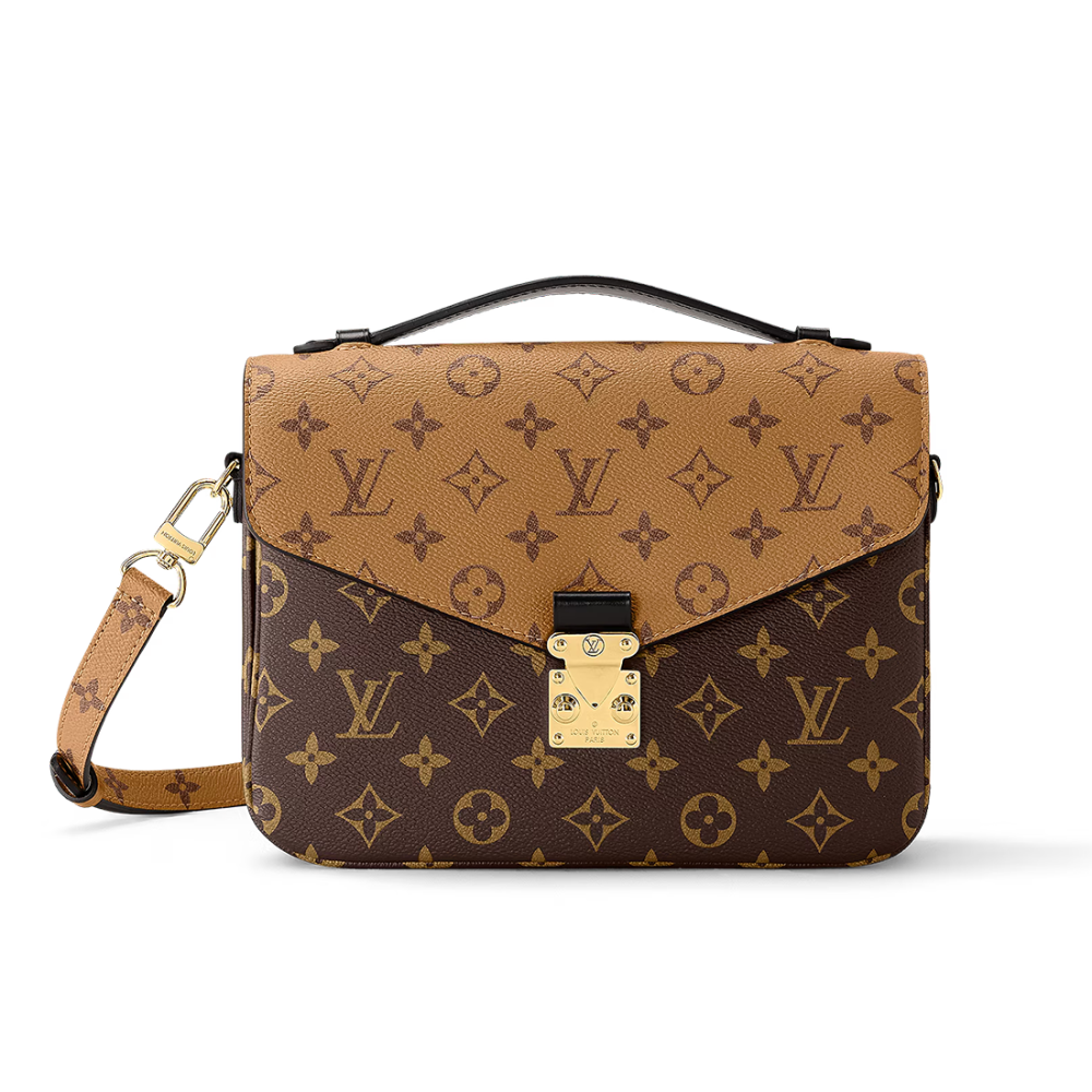 Light Brown Louis Vuitton Metis Monogram Brown Sling Bag