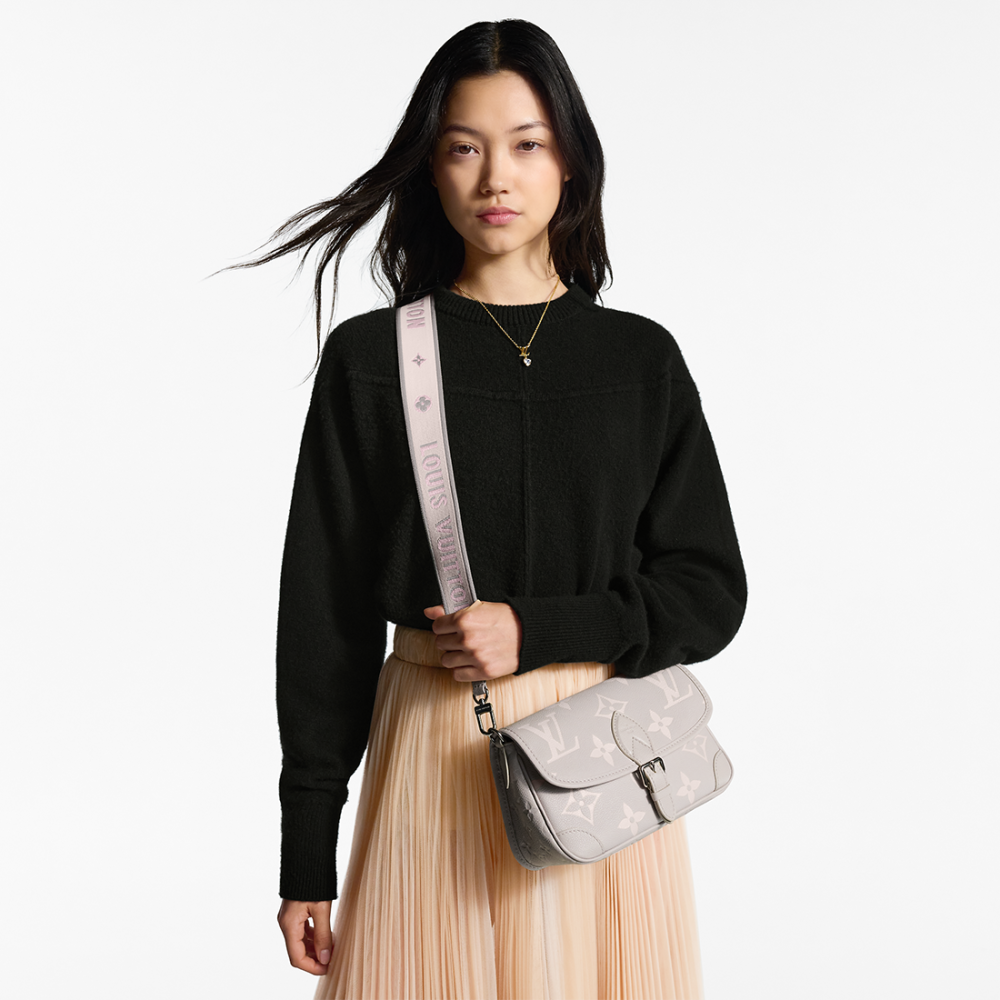 Louis Vuitton Montaigne Beige Leather Shoulder Bag-5