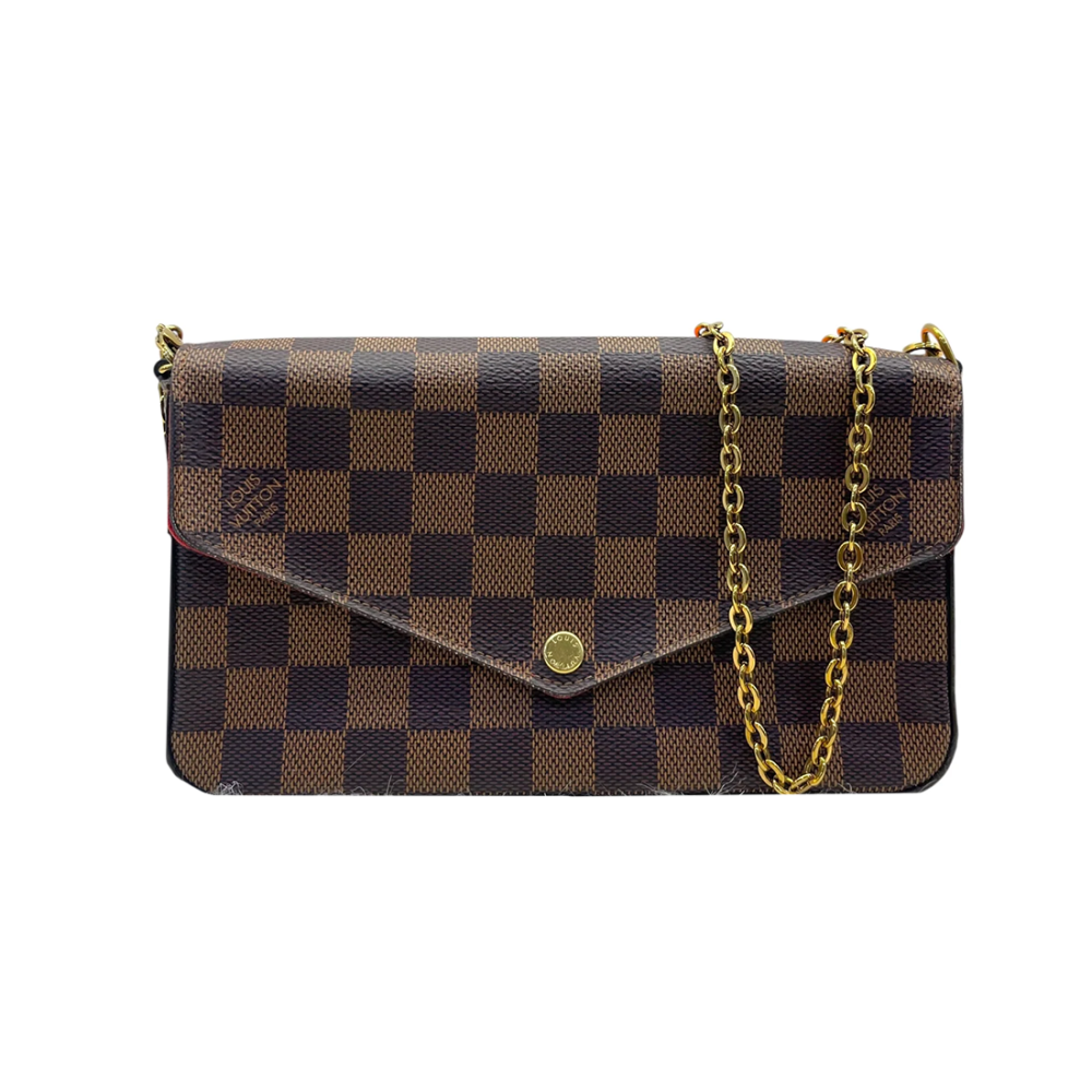 Louis Vuitton Felicie Brown Sling Bag-5